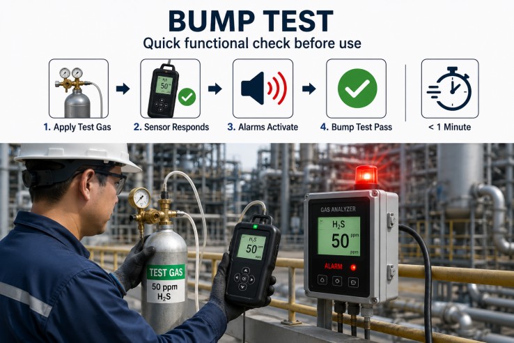 bump test for gas analyzer