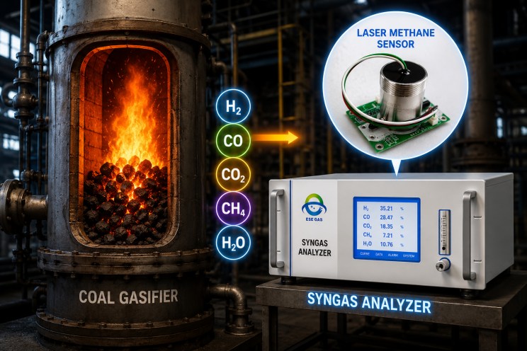 laser methane sensor in syngas analyzer