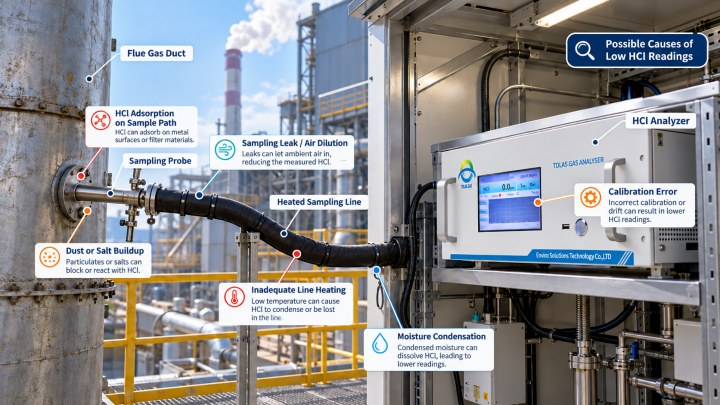 HCl analyzer low reading